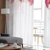 Watercolor Orchid Branch Tulle Curtains Modern Sheer Voile For Living Room Kitchen Decoration