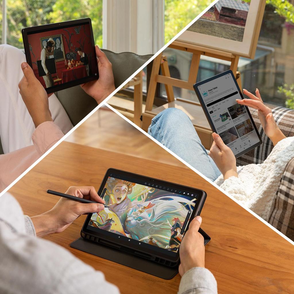 HUION Kamvas Slate 11 Drawing 90Hz Refresh Android OS 8000mAh Bluetooth No Computer Gray Tablet, 10.95-inch, Rate, 19201200 Resolution, 8GB+128GB+1TB