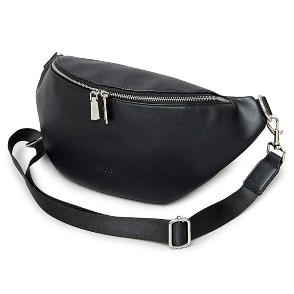 

Cow Leather Waist Pouch Large Shoulder Bag Small Body Bag Large Capacity Waist Bag Leather Bag Leather [Register] Men s чорний
