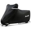 Snorider Motorcycle Cover, Large, Thick, Heat-Resistant, Waterproof, 430D, UV Protection, Ventilated, Integrated Storage, Anti-Theft Lock Hole, Heavy-