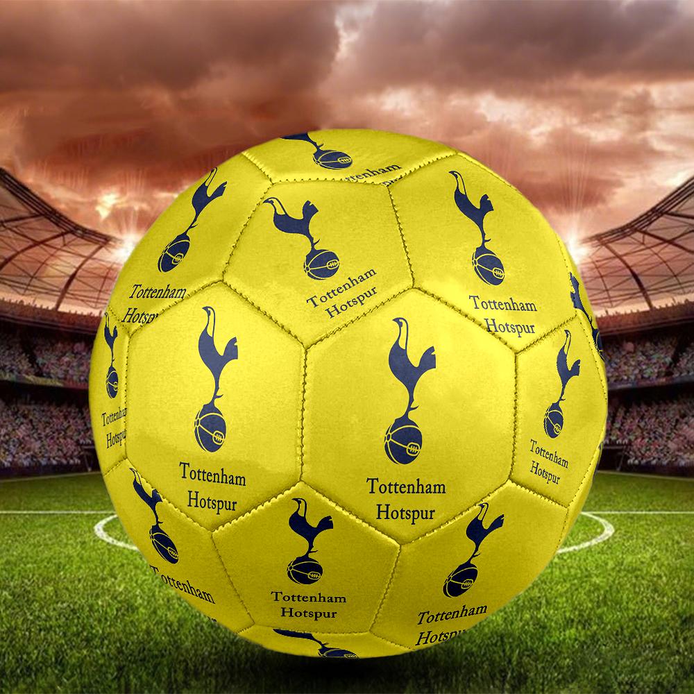 Pallone da Calcio logo FC Tottenham Hotspur, colorato, adatto a tutte le età, cucito a macchina, materiale PVC, qualità da competizione, durevole e ad alto rimbalzo