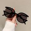 Y2K Fashion Design Shades Oversize Round Decoration Women Sunglasses Outdoor Brand Travelling Hiking Sun Glasses