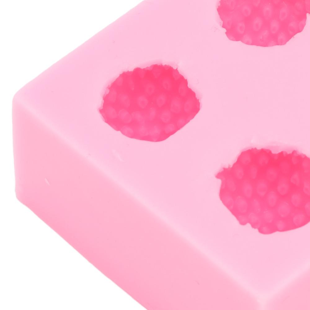 3D Strawberry Shape Strawberry Silicone Mold 4-Cavity Baking Mould Chocolate Mold  Party Decoration