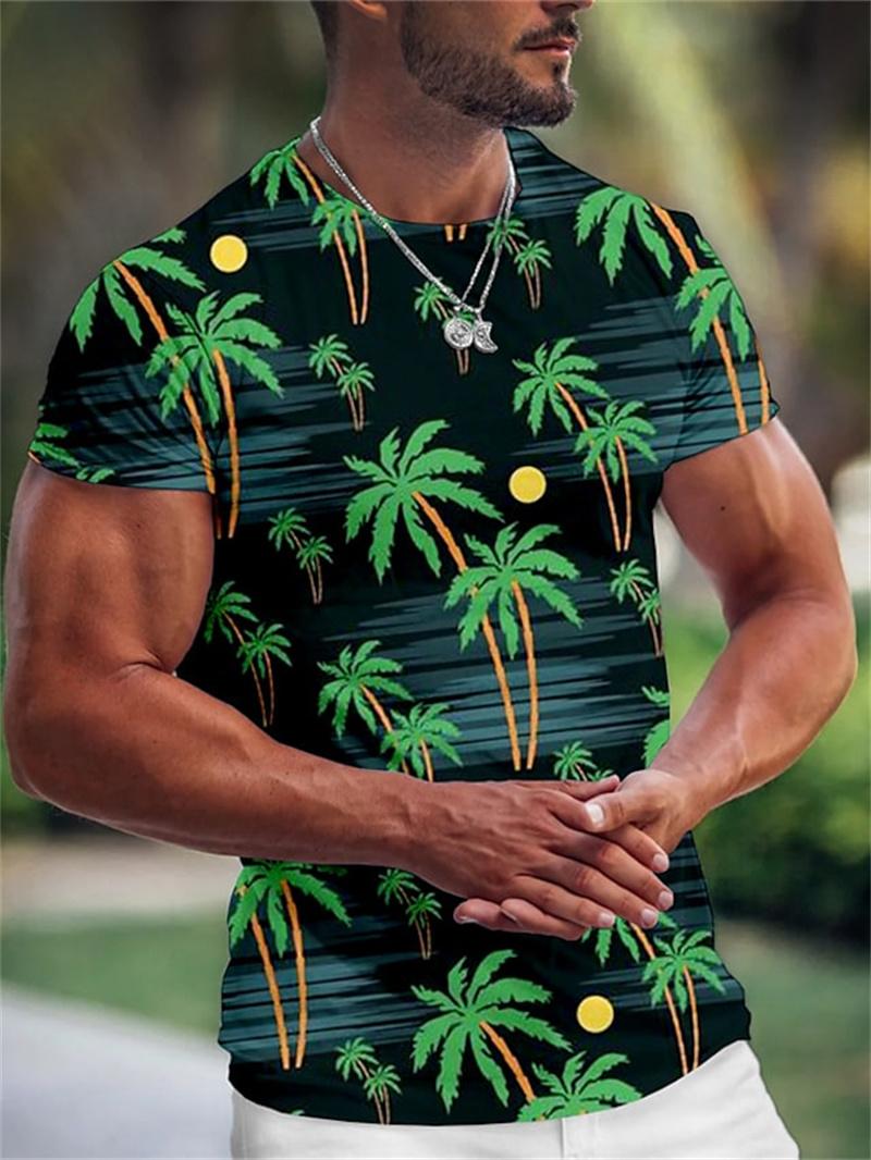 ETST 03 Zomer Hawaiiaanse Heren T-shirt 3d Print Boom Grafische T-shirt Mode Korte Mouw Kleding Oversized Camiseta Streetwear Tee tops M