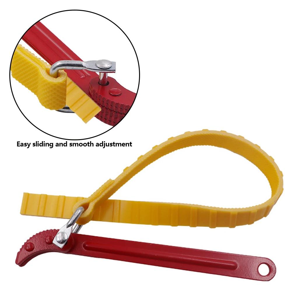 Adjustable 8/12in Belt Wrench Oil Filter Puller Strap Spanner Strap Opener Opener Strap Chain Tool Disassembly Cartridge