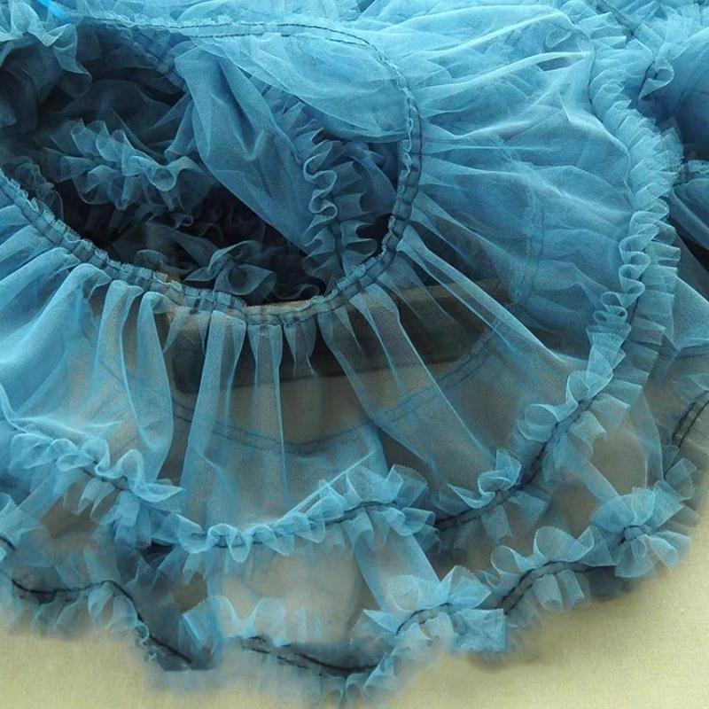 Trend Lolita Fluffy Bottom Lace DIY Clothing Girls Skirt Fabric Swimsuit Underwear Curtains Mosquito Net Edging Sewing Materials