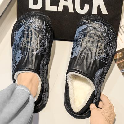 Winter Plus Trendy Fashion with Plush Warm Couple Slippers Cotton Shoes Casual Cotton Slippers Waterproof Shoes 38-47