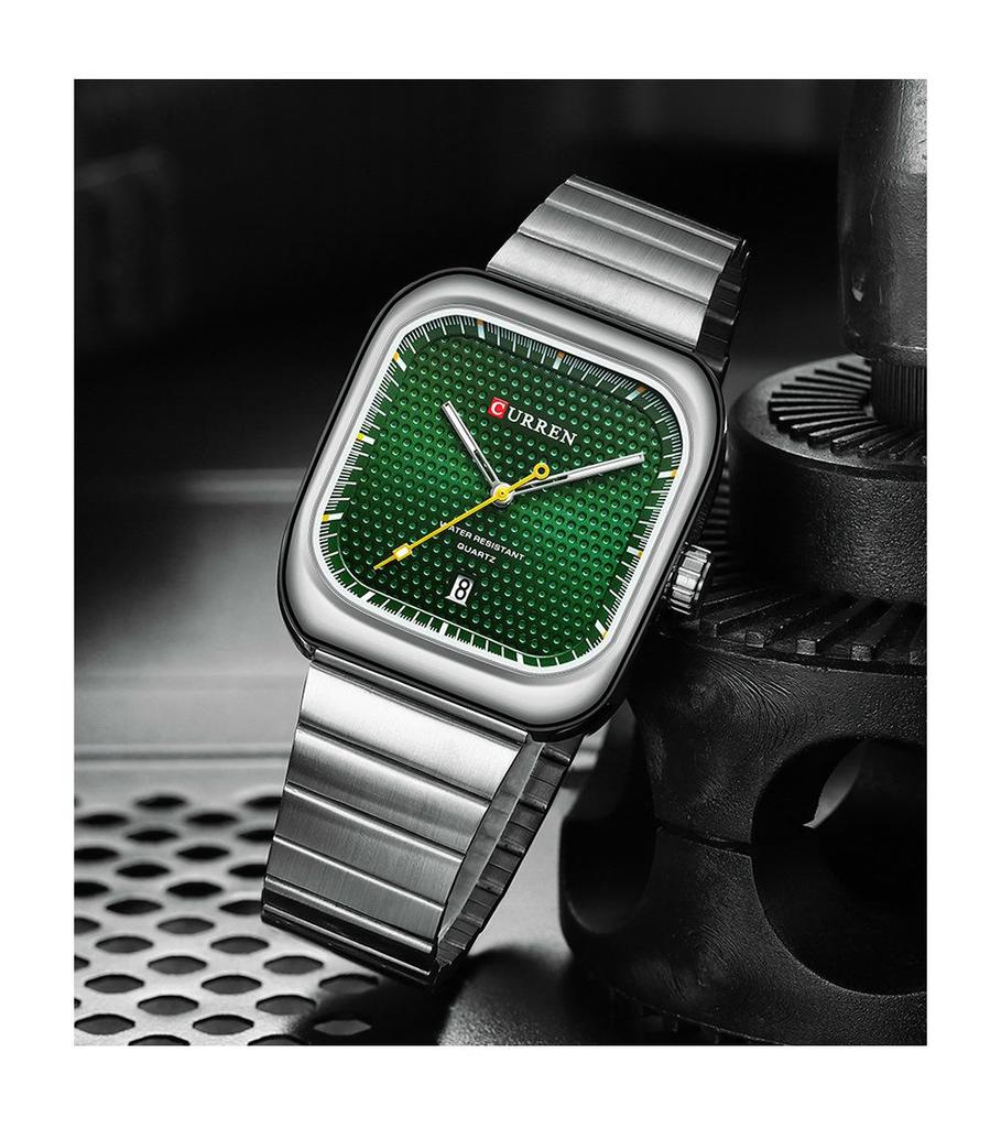 CURREN 8460 Men's Quartz Business Watch – Waterproof, Steel Band, with Calendar.