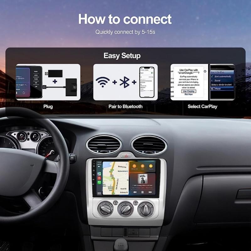 Plug & Play High-Definitions-Kabel für kabellosen Auto-Play-Spiegeladapter, Mirroring-Dongle-Konverter für Auto-Bildschirm, universell