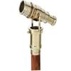Vintage Brass Telescope Walking Stick – Foldable Wooden Cane with Hidden Spyglass, 93.98 Cm