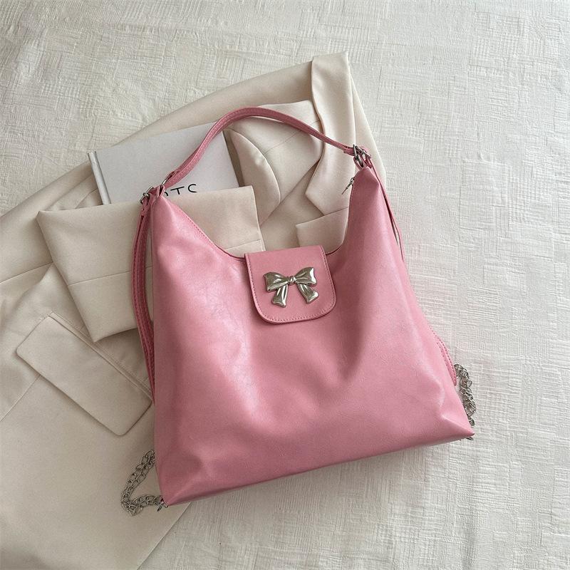 Cross Border Popular Women's Shoulder Bag Bow High-end Feel Texture Goddess Popular Commuting Crossbody Shoulder Bag