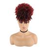 New Arrival Synthetic Ponytail with Bangs Afro Kinky Curly Mohawk Ponytail Bun Clip in Hair Extension for Black Women