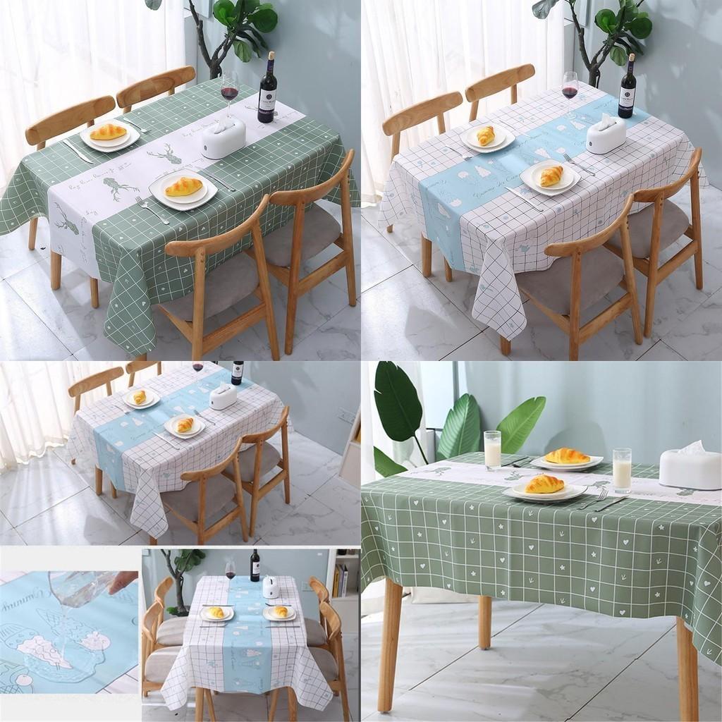 Elegant Waterproof Oilproof Tablecloth Cover Protector For Simple Home Dining Decor