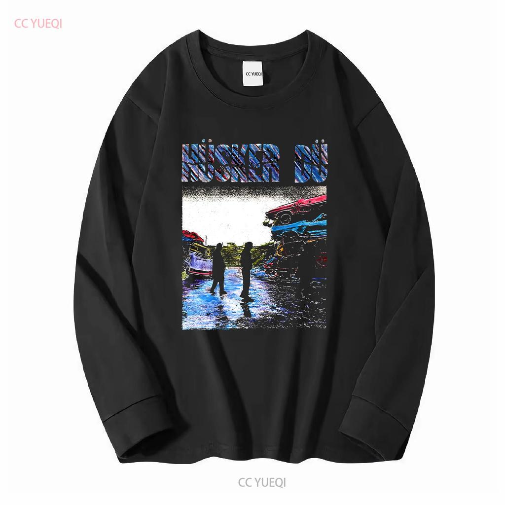 Husker Du T-Shirt Album Band Für Frau und Mann lange oder kurze Ärmel vintage Gewaschen Lässig Unisex Grafik Bequem Leicht