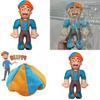 Delightful Blippi Cosplay Hat Plush Figure Toy Cuddly Stuffed Doll For Children