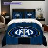 Eredità Inter: Set da tre pezzi Pride Blu Nero (1 * copripiumino + 2 * federa, senza nucleo) Set biancheria da letto regalo di Natale compleanno