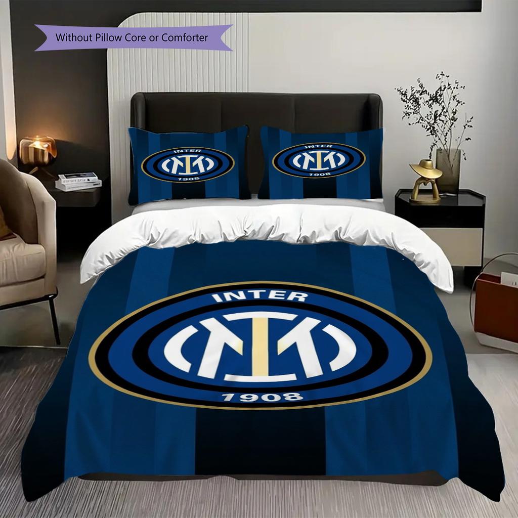 Eredità Inter: Set da tre pezzi Pride Blu Nero (1 * copripiumino + 2 * federa, senza nucleo) Set biancheria da letto regalo di Natale compleanno