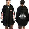 Bad Omens Band Graphic Zipper Hoodie Men Fashion Vintage Oversized Zip Up Sweatshirt Men's Rock Punk Gothic Jacket Streetwear