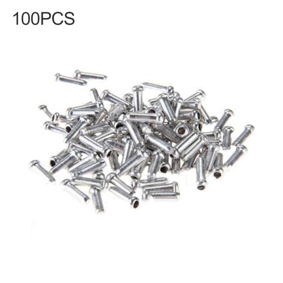 

100 шт. мини-переключатель велосипеда, тормозная шестерня, внутренние наконечники троса, торцевые заглушки, обжимные наконечники серебряный