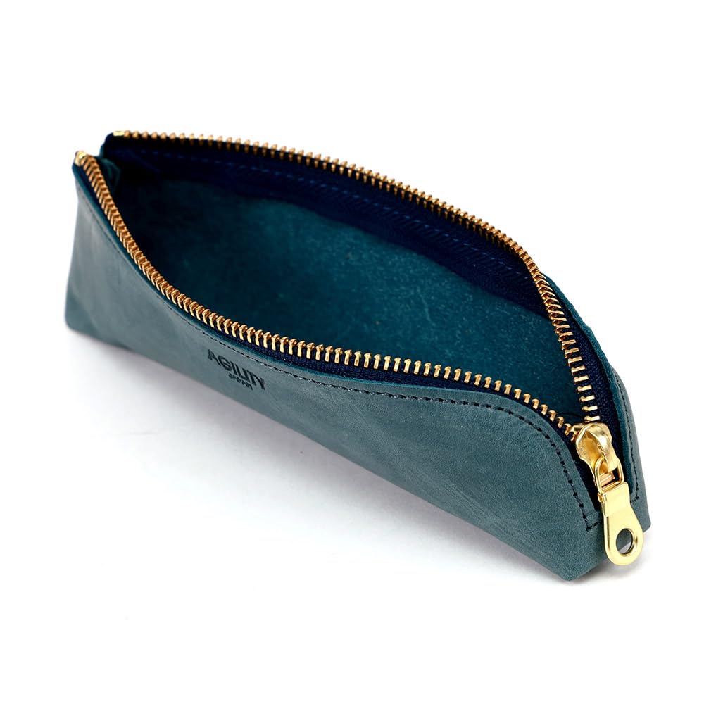 AGILITY Affa "Ferret" Pencil Case, Soft, Stylish, Cute, Genuine Leather, Slim Fit, for Men and Women