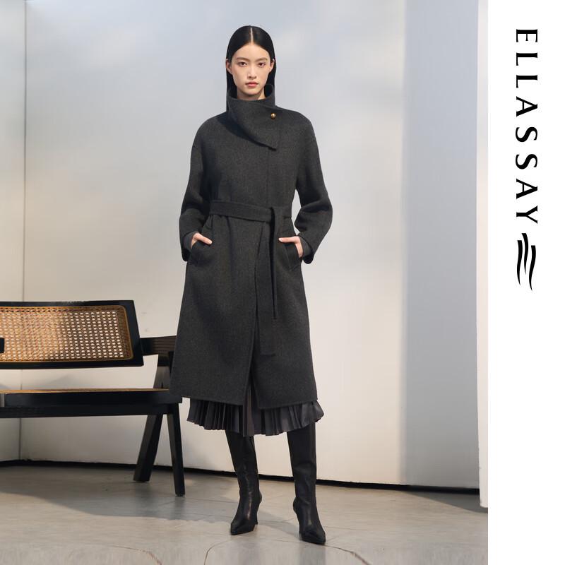 

ELLASSAY 2025 A/W Scarf Collar Long Wool Coat XS