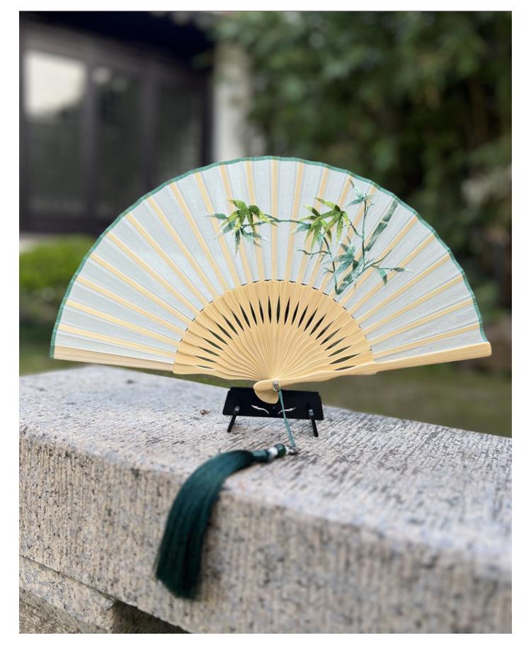 Suzhou Dwustronny Wachlarz Haftowany - Tradycyjny Styl Cheongsam Wachlarz Damski