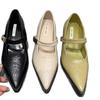 [Ushilai] French pointed temperament Mary Jane shoes women's 2025 spring new fashion shallow mouth versatile single shoes