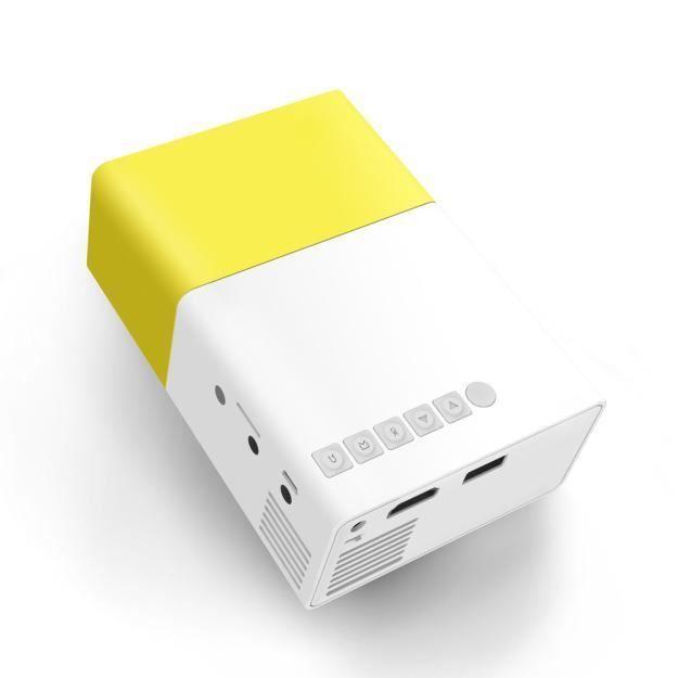 Projecteur Mini LED HD 1080P - Blanc - Résolution native 1920 x 1080 - USB, VGA, SD, HDMI
