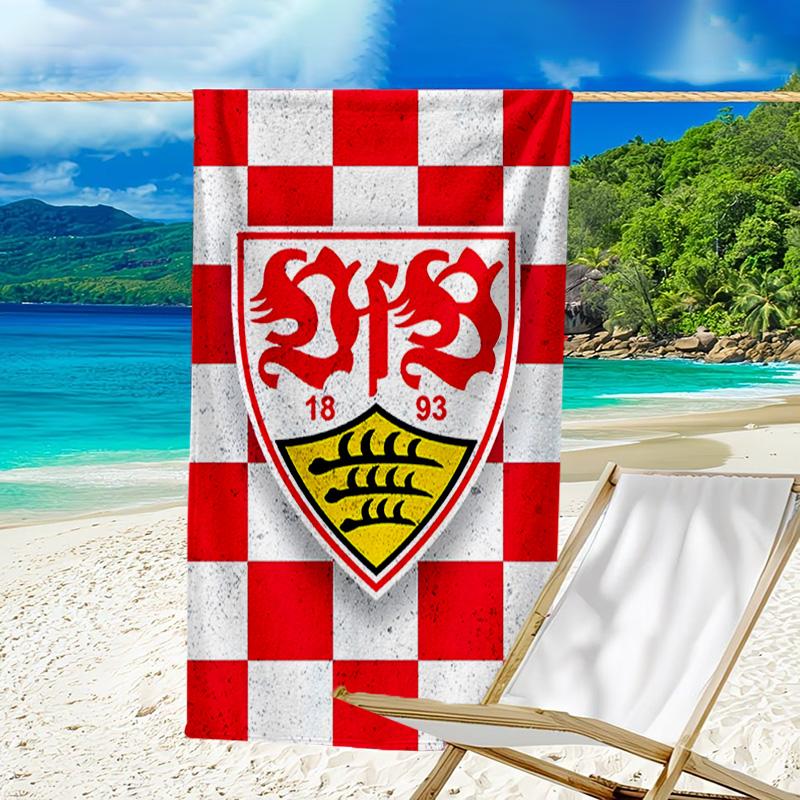 1pc Football Team (61) Beach Towel, Beach and Seaside Swimming Pool Equipment, Fashion Pattern, Rectangular, Travel Essentials
