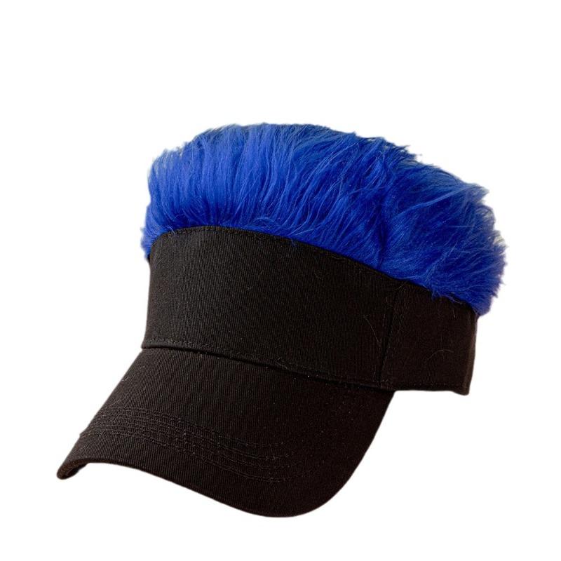 Multicolor Wig Baseball Cap For Men Women Hip Hop Hat Fashion Colorful Fur Peaked Cap Internet Celebrity Funny Party Hat