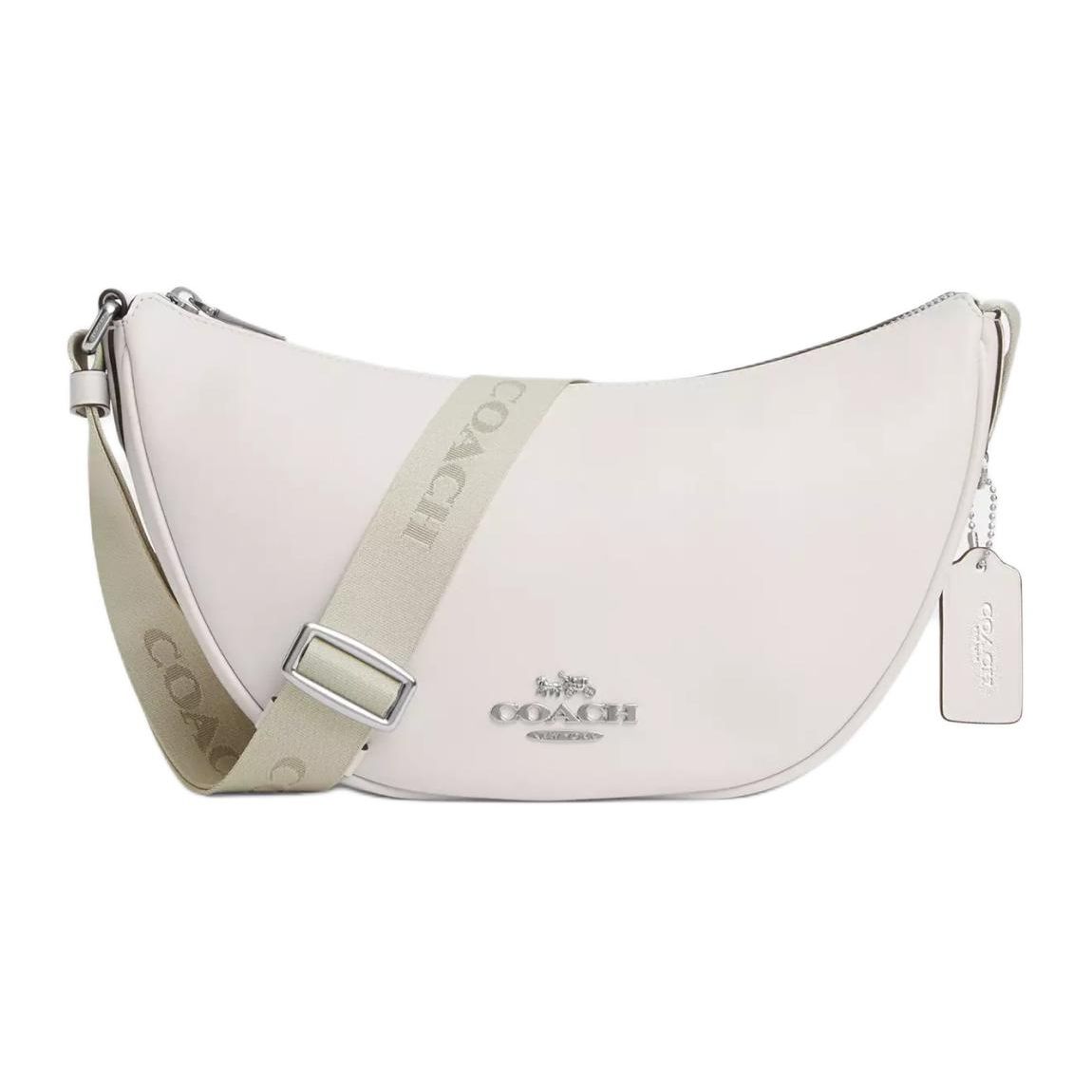 

Coach Pace 29 Solid Fashion Logo Zipper Closure Crossbody Shoulder Bag Large Women bags Chalk-White CT644-SVHA Basic Set (Bag+Dust Bag)