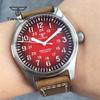 Tandorio 39mm Pilot Men's Diving Automatic Watch AR Sapphire Miyota8215/PT5000 Movt Mechanical Steel Wristwatch 20BAR Green Lume