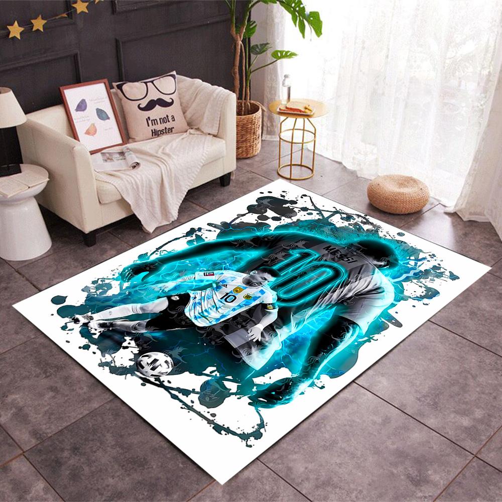 Argentina's Messi Action Carpet Design for Living Rooms Bedrooms Playrooms Kitchen Antislip Carpet Anime Office Decor Wedding Party Gift