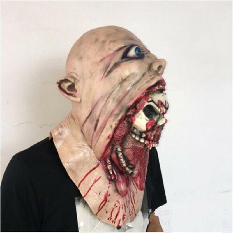 Zombie Mask Creepy Halloween Props Scary Realistic Face Mask Adult Party Cosplay Costume Props Horror Infected Zombie Masks