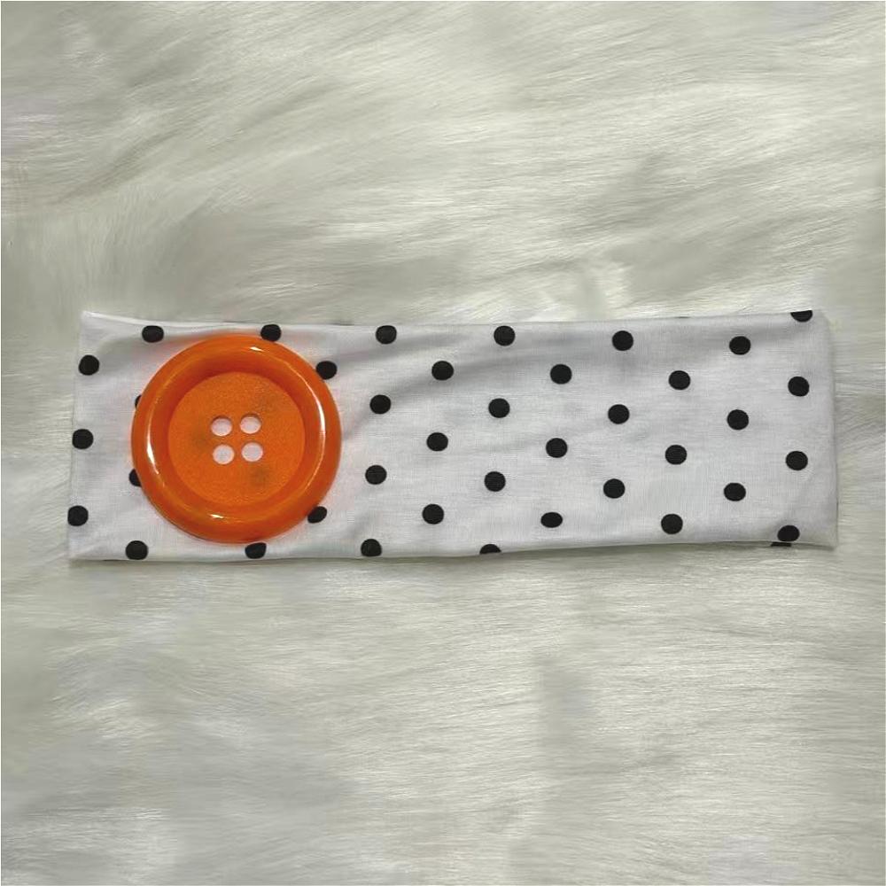 Y2K Subculture Large button polka dot headband photography dressing yoga Going out on the Street INS decoration accessories