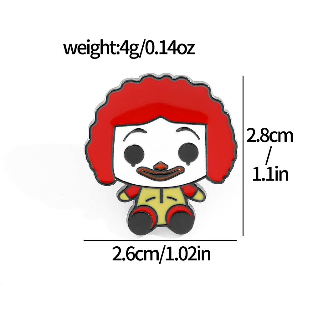 Creative Q Version Character Metal Badge Christmas Eve Fright Boogie Brooch Clown Horror Character Pin