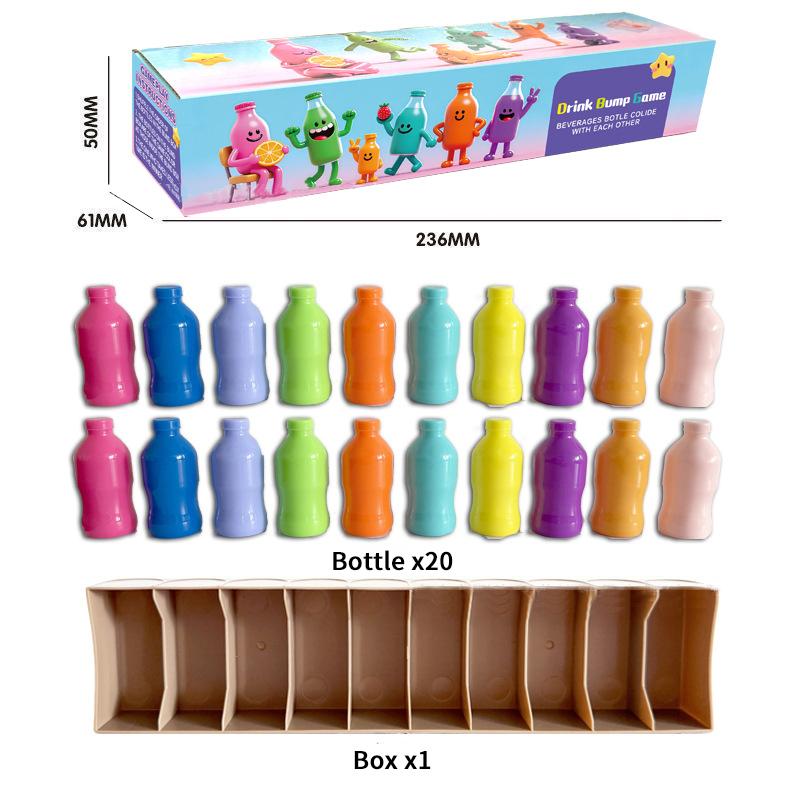 Kinderspaß Getränke Farbzuordnungsspielzeug 20 Flaschen + Basis, Frühe Kindheit Raten Gedächtnistraining Interaktives Puzzle