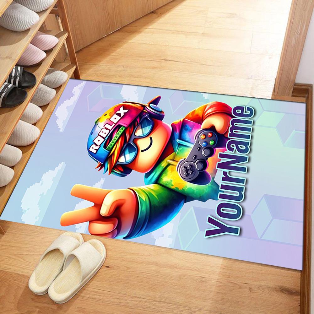Roblox 117 Personalized Name Floor Mat Design for Kitchen Study room Hallway Foyer Antislip Carpet Decorate Offices