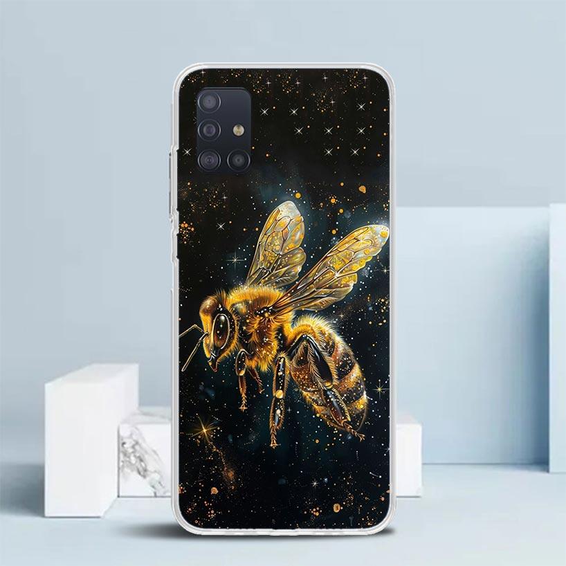 Bee Keeping Honey Animal Soft Cover for Samsung Galaxy A12 A22 A32 A52 A72 A02S Phone Case Note 20 Ultra 10 S10 Plus A51 A71 A50