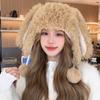Winter Thickened White Plush Cartoon Rabbit Ears Female Age Reduction Sweet and Cute Ear Protection Warm Pullover Cap