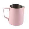 Household Stainless Steel Coffee Frothing Pitcher Cup Latte Art Coffee Accessory 600mlPink