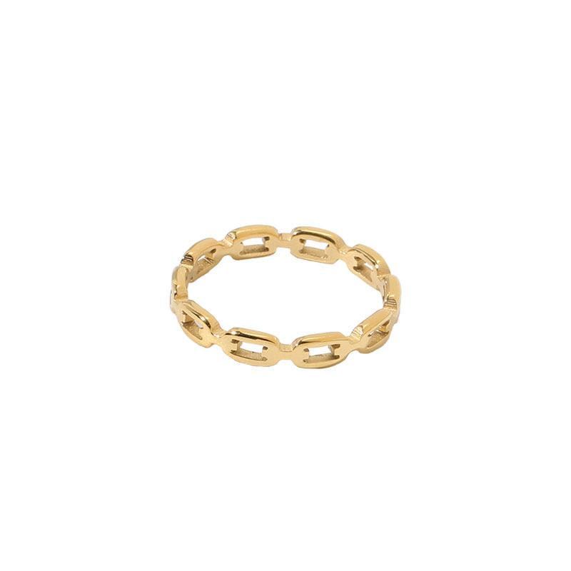 Ins Style Simple Geometric Circle Titanium Steel Ring Women's High-end Finger Ring Bracelet