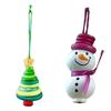Yousheng DIY Button Christmas Ornament Kit Stacked Colorful Buttons Christmas Snowman/Santa/Angel/Tree Craft Making Set for Holiday Decor