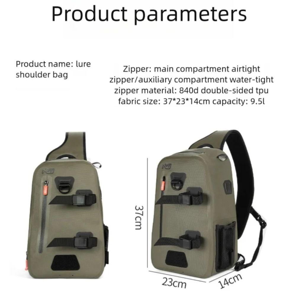 Double-layer TPU Lure Fishing Bags Waterproof Fishing Tackle Pack Fishing Chest Bag Hiking Camping