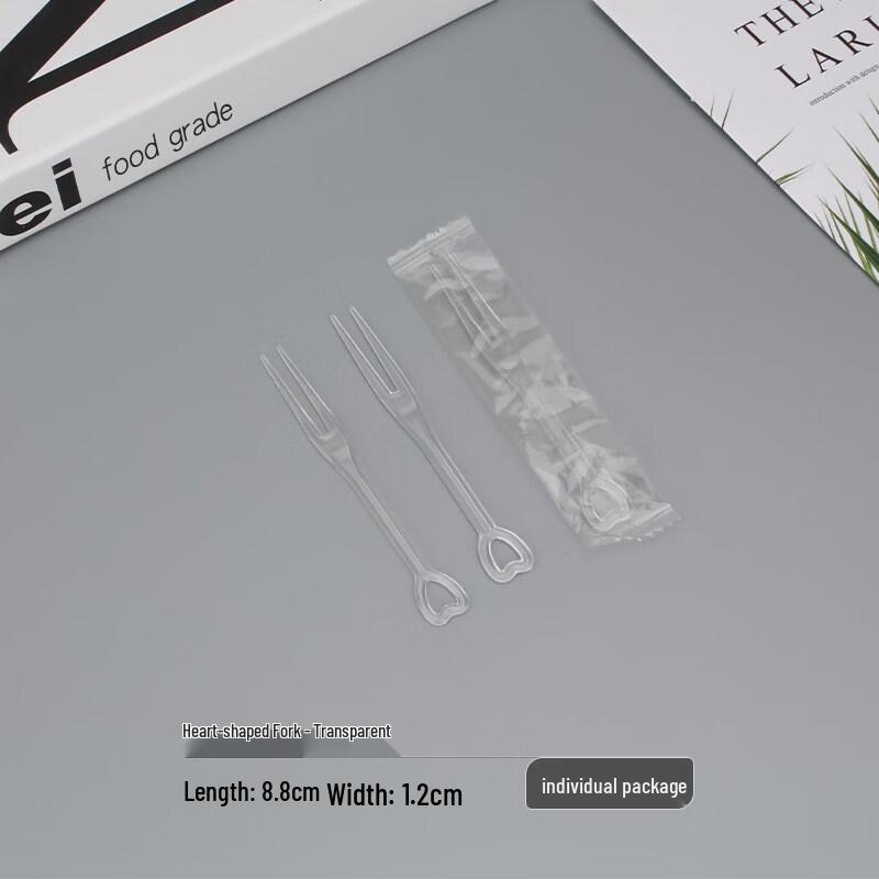 ZISIZ Disposable Plastic Fruit Fork