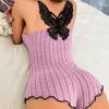 Women's European-Style Lace Backless Casual Jumpsuit for Summer Home or Outdoor Wear