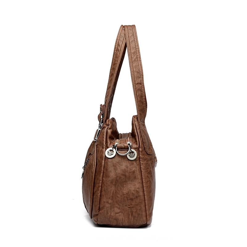 Women's Bag Large Capacity Mother Bag Soft Leather Handbag Shoulder Bag