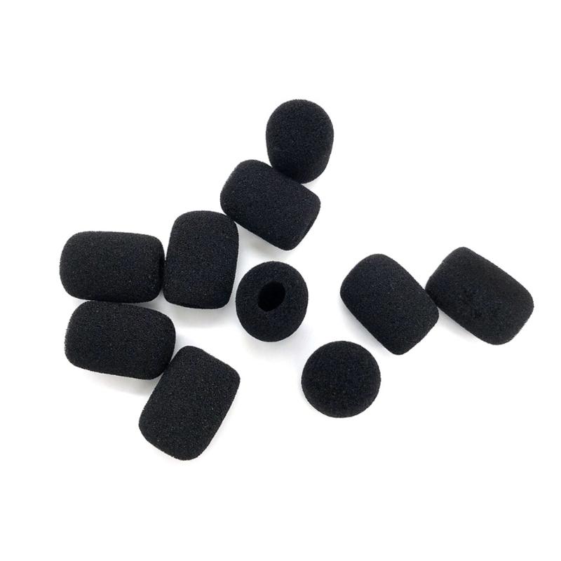 10Pieces Microphones Windscreen Replacement Soft Elastic Sponge Windshields Compatible for Portable Mics Elastic Cover