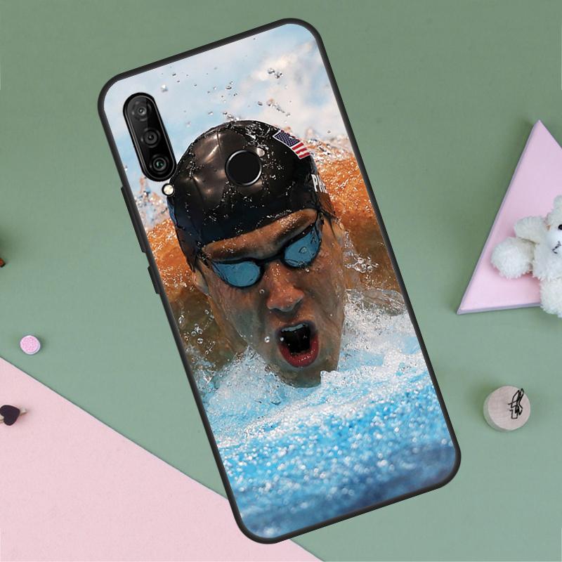 Michael Phelps Swimming For Huawei P20 P40 Lite P60 P30 Pro Nova 5T 9 10 SE 12s 12i 11i Y90 Y70 Y60 Y61 Y72 Y91 Case