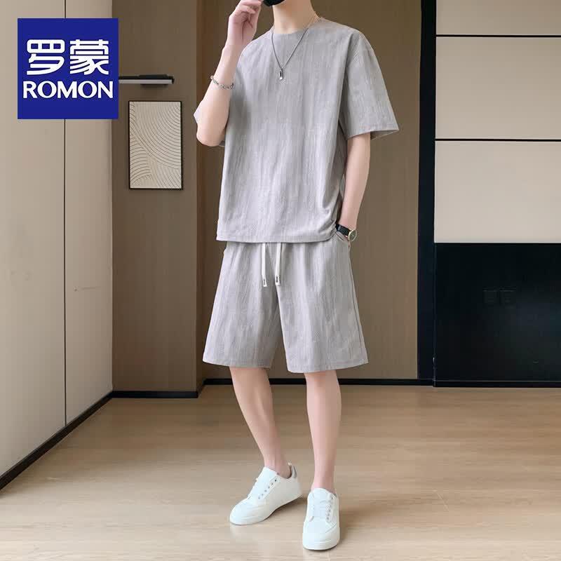 ROMON Men s Summer Casual Outfit Set 4XL
